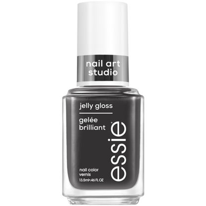 Picture of essie Nail Art Studio Jelly Gloss Nail Polish, Vegan, Sheer Black Nail Polish, Ink Jelly, 0.46 Fl Oz