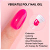Picture of Makartt Poly Nail Gel-50ML Gel Builder-Dazzling Pink Color for Nail Extension Strengthener 3D Diy,Resistent Hard Gel Manicure Nail Art Home-Pink Flare