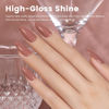 Picture of RARJSM Nude Gel Nail Polish Chestnut Pink Neutral Skin Tone Sheer Jelly Gel Polish 1PC 15ml Single Bottle Cream Transparent Pink Nail Gel Polish Soak off UV LED Cured for Home Salon DIY Manicure