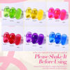 Picture of Born Pretty Jelly Gel Nail Polish Spring Summer Ice Jelly Neon Gel Polish Crystal Transparent Gel Polish Green Yellow Hot Pink Red Blue Purple Nail Art Varnish Manicure 6PCS Neon Garden