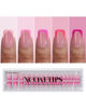 Picture of BTArtboxnails XCOATTIPS Pink French Tip Press On Nails - Short Press On Nails Square, Soft Gel Nail Tips, 160Pcs Soak Off Acrylic Pink Fake Nail Extension in 16 Sizes