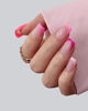Picture of BTArtboxnails XCOATTIPS Pink French Tip Press On Nails - Short Press On Nails Square, Soft Gel Nail Tips, 160Pcs Soak Off Acrylic Pink Fake Nail Extension in 16 Sizes