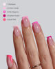Picture of BTArtboxnails XCOATTIPS Pink French Tip Press On Nails - Short Press On Nails Square, Soft Gel Nail Tips, 160Pcs Soak Off Acrylic Pink Fake Nail Extension in 16 Sizes