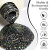 Picture of CANNI Glitter Gel Nail Polish 1pcs 9ml Nail Gel Black color Glitter Nail Polish Soak Off Uv LED Nail Lamp Diamond Glitter Series Nail Art Manicure Salon DIY Home