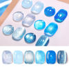 Picture of Born Pretty Jelly Gel Nail Polish, Glitter Gel Polish, Blue Cat Magnetic Eye Gel Nail Polish, Sheer Crystal Auroras Pearl Mermaid Gel Nail Polish Nail, Summer Spring Manicure 6PCS 7ml