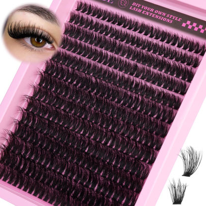 Picture of ALICE Fluffy Lash Clusters 336pcs 80D Lash Extensions Cluster Eyelash Extensions Thick Volume Faux Mink Individual Lashes Mix 10-18mm Long Eyelash Clusters