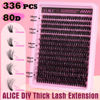 Picture of ALICE Fluffy Lash Clusters 336pcs 80D Lash Extensions Cluster Eyelash Extensions Thick Volume Faux Mink Individual Lashes Mix 10-18mm Long Eyelash Clusters