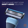 Picture of Dollar Shave Club | The Guest Pass Shave Set | 2 Swift Rinse Refill Cartridges, 1 Handle (Blue), 1 Razor Cover