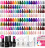Picture of Beetles Gel Nail Polish Set, 119 PCS 100 Colors Gel Polish Kit Base Glossy Matte Glitter Top Coat Gel Polish Pastel Glitter Pearl Cat Eye White Red Pink Nude Green Blue Gel Valentines Gift for Women