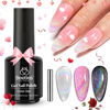 Picture of beetles Cat Eye Gel Nail Polish 15ml Rainbow Holographic 9D Cat Eye Gel Polish with Magnet Stick Soak Off Uv Nail Shimmer Velvet Gel Nail Polish Valentine's Day Gift for Women