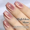 Picture of Double Rhythm 15ML Ice Glass Cat Eye Gel Polish with Magnet Holographic Glitter Shimmer Translucent Sheer Color Salon Soak Off Magnetic Nail at Home (Dark Violet-MC1129)