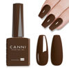 Picture of CANNI Dark Brown Gel Polish, 1Pcs Gel Polish Brown Irish Coffee Brown Nail Polish Gel High Gloss Soak Off U V Gel Nail French Nail Manicure Salon DIY
