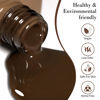 Picture of CANNI Dark Brown Gel Polish, 1Pcs Gel Polish Brown Irish Coffee Brown Nail Polish Gel High Gloss Soak Off U V Gel Nail French Nail Manicure Salon DIY
