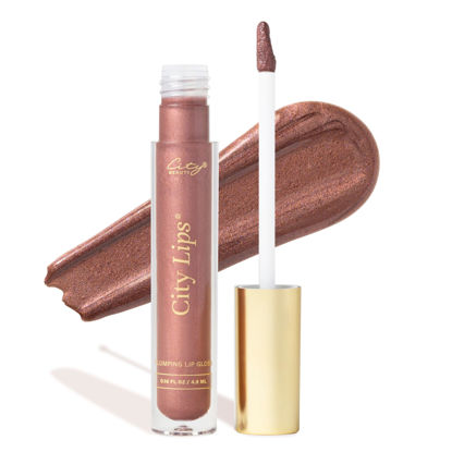 Picture of City Beauty City Lips Plumping Lip Gloss Plum Springs - High-Shine Gloss for Fuller, Younger-Looking Lips | Hydrating & Smoothing Lip Treatment Hyaluronic Acid