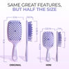 Picture of FHI Heat UNbrush Mini Detangler Brush for Pain-Free Brushing on All Wet or Dry Hair Types - Durable Duoflex Anti-Static Bristles, Lightweight Handle, Vented Mini Hair Brush, Lilac Light Purple