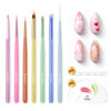 Picture of Beetles Nail Art Brushes Set for Gel Polish 7 Pcs - Nail Art Design Pen Painting Brush, Line and Flower DIY Manicure with Palette & Dotting Tool Nail Design Kit for Valentines' Day Gifts for Women