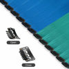 Picture of FESHFEN Colored Hair Extension, 12 PCS Teal Blue and Royal Blue Clip in Hair Extension Highlight Colorful Straight Synthetic Hairpieces for Women Girls, 22 inch