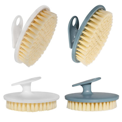 Picture of INNERNEED PP Shower Brush Body Exfoliating Scrubber, for Deep Clean Body Wash, Cellulite Treatment, Lymphatic Drainage and Blood Circulation Improvement (Pack of 4)