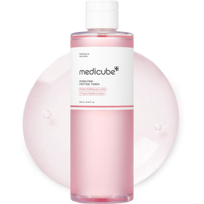 Picture of Medicube PDRN Pink Peptide Toner I Pink Glow Toner for Skin Boosting, Soothing and Calming, Uneven Skin Tone, Rose PDRN & Peptide & Niacinamide, Korean Skin Care (250ml / 8.45 fl. oz.)
