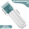 Picture of Pimoys Hair Oil Applicator Bottle 6 Ounce, 2 Pack Root Comb Applicator Bottle Hair Dye Bottle Oiling Applicator Brush with Graduated Scale, Dark Blue