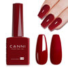 Picture of CANNI Red Gel Polish, 1Pcs Gel Nail Polish Red Colors Deep Dark Red Color Nail Polish Gel High Gloss Soak Off U V Gel Nail French Nail Manicure Salon DIY