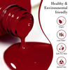 Picture of CANNI Red Gel Polish, 1Pcs Gel Nail Polish Red Colors Deep Dark Red Color Nail Polish Gel High Gloss Soak Off U V Gel Nail French Nail Manicure Salon DIY