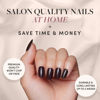 Picture of Glamnetic Press On Nails - Bark Brown | Opaque Dark Brown Short Round False Nails, Reusable Stick On Fake Nails with Glue | Salon Quality | 15 Sizes - 30 Nail Kit