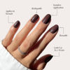 Picture of Glamnetic Press On Nails - Bark Brown | Opaque Dark Brown Short Round False Nails, Reusable Stick On Fake Nails with Glue | Salon Quality | 15 Sizes - 30 Nail Kit