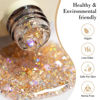 Picture of CANNI Glitter Gel Nail Polish 1pcs 9ml Nail Gel Broken Gold color Glitter Nail Polish Soak Off Uv LED Nail Lamp Prism Flash Series Nail Art Manicure Salon DIY Home