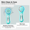 Picture of UMICKOO Face Scrubber Exfoliator,Facial Cleansing Brush Rechargeable IPX7 Waterproof with 5 Brush Heads,Electric Face Spin Brush for Exfoliating, Massaging and Deep Cleansing (Blue+White)