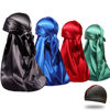Picture of 4PCS Silky Durags for Men Women 360 Waves with 1 Wave Cap, Silky Satin Durag Extra Long Tails