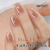 Picture of Double Rhythm 15ML Ice Glass Cat Eye Gel Polish with Magnet Holographic Glitter Shimmer Translucent Sheer Color Salon Soak Off Magnetic Nail at Home (Dark Orange-MC1127)
