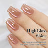Picture of Double Rhythm 15ML Ice Glass Cat Eye Gel Polish with Magnet Holographic Glitter Shimmer Translucent Sheer Color Salon Soak Off Magnetic Nail at Home (Dark Orange-MC1127)
