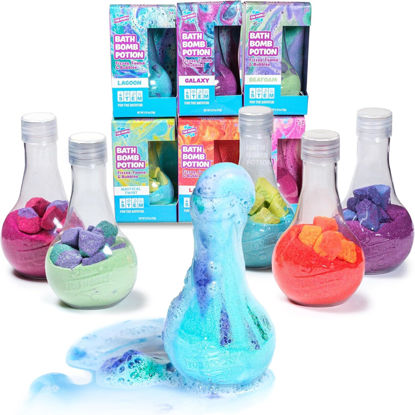 Picture of Tub Works® Kids Bath Bomb Potion™ Bath Toy, Variety 6 Pack | Nontoxic | Fizzes, Foams & Bubbles with an Eruption of Color | Interactive Bath Bombs for Kids | Fun Science Toddler & Kids Bath Toys