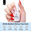 Picture of Beetles Gel Polish Top Coat: 20ml Glossy Top Coat Clear Gel Top Coat High Gloss Shiny Finish and Long Lasting, No Wipe Soak Off UV & Nail Lamp Big Volume for Gel Nails Art DIY Valentine's Day Gifts