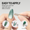 Picture of MAYCHAO 15ML Cat Eye Gel Nail Polish 1Pc Light Green Gel Polish with Magnet Soak off Holographic Magnetic Nail Polish for Nail Art Manicure Salon DIY at Home, 0.5 OZ