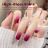 Picture of RARJSM Dark Megenta Purple Nude Gel Nail Polish Neutral Skin Tone Sheer Purple Jelly Gel Polish 15ml Single Bottle Transparent Nail Gel Polish Soak off UV LED Cured for Home Salon DIY Manicure