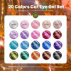 Picture of Beetles 20 Colors Cat Eye Gel Nail Polish Set with Base Gel and Matte Glossy Top Coat, Nude Pink Green Blue Gel Polish Lush Velvet with Magnet Soak Off LED Nail DIY Art Valentines Day Gifts for Her