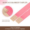 Picture of GOO GOO Tape in Hair Extensions Human Hair, Peach Pink, 20inch 30g 10pcs, Colored Tape ins Human Hair Extensions, Silky&Soft Invisible Tape Ins, Hair Highlighted for Party
