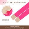 Picture of GOO GOO Tape in Hair Extensions Human Hair, Pink, 18inch 25g 10pcs, Colored Tape ins Human Hair Extensions, Silky&Soft Invisible Tape Ins, Hair Highlighted for Party