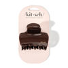 Picture of Kitsch Plastic Puffy Claw Clip for Women - 3.15 Inches Claw Clips for Full or Half Ponytail, Secure Hold for Thick Hair, Ideal for Everyday Use, Stylish Hair Accessories - Chocolate, 1pc