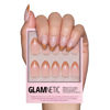 Picture of Glamnetic Press On Nails - Café Crème | Semi-Transparent Light Brown French Tip Short Almond False Nails, Reusable Stick On Fake Nails with Glue | Salon Quality | 15 Sizes - 30 Nail Kit