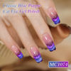 Picture of Double Rhythm Jelly Glass Cat Eye Gel Polish with Magnet 15ML Holographic Glitter Shimmer Translucent Sheer Color Magnetic Nail Polish Salon DIY at Home (Purple Blue-MC1074)