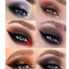 Picture of BestLand 12 Colors Makeup Smoky Eyeshadow Palette Natural Nude Matte Shimmer Glitter Pigment Eye Shadow Pallete Set Black Eye Shadow Halloween Make Up for Women (Color E Smokey)