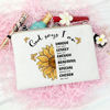 Picture of COMODBAG God Says I Am Cosmetic Bag, Bible Verse Makeup Bag, Positive Message Inspirational Gifts for Christian, Christmas Gift Birthday Gifts for Women, Affirmation Gifts for Yourself