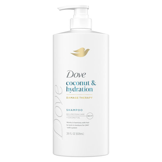 Picture of Dove Shampoo Coconut & Hydration for Dry Hair with Bio-Protein Care Technology and Coconut Oil 28 Fl Oz