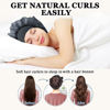 Picture of Gwabee No Heat Overnight Hair Curlers Headband, 70" Soft Ribbon Curl Wrap for Long Hair - 9 PCS Curling Rods Set - Grey