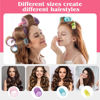 Picture of 4 Sizes Self-Grip Hair Rollers Set - 50 Pcs with Clips in 4 Colors, Jumbo Rollers for Long, Short Hair and Bangs (25mm, 36mm, 48mm, 60mm)