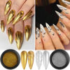 Picture of Fcozpjk Chrome Nail Powder Set 12 Colors Gold Silver Bronze Chrome Powder for Nails Metallic Nail Glitter Red Green Blue Mirror Rub Pigment with 2PCS Extra Fine White Sugar Powder Nail Design