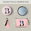 Picture of Initial Gifts for Women, Birthday Gift for Mom,Sister Birthday Gifts from Sister,Woman Gifts,Personalized Makeup Bag with Mirror,Gifts for Older Women, Encouragement Gifts for Women,Christmas Gifts,B